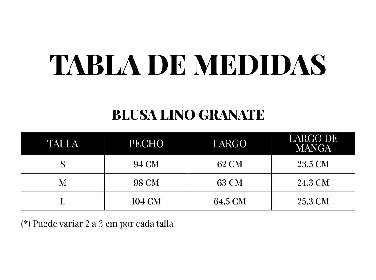 BLUSA LINO GRANATE
