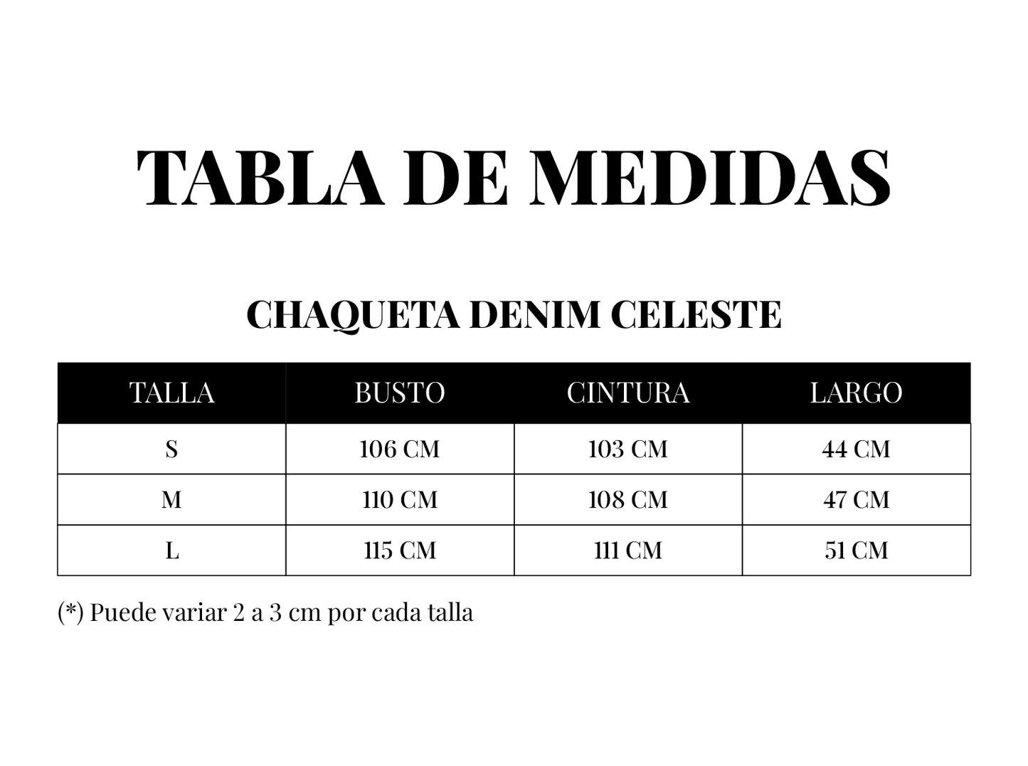 CHAQUETA DENIM CELESTE