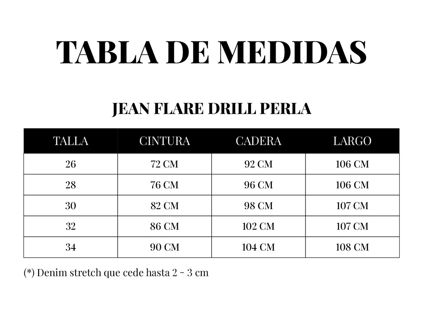PANTALÓN DRILL FLARE PERLA