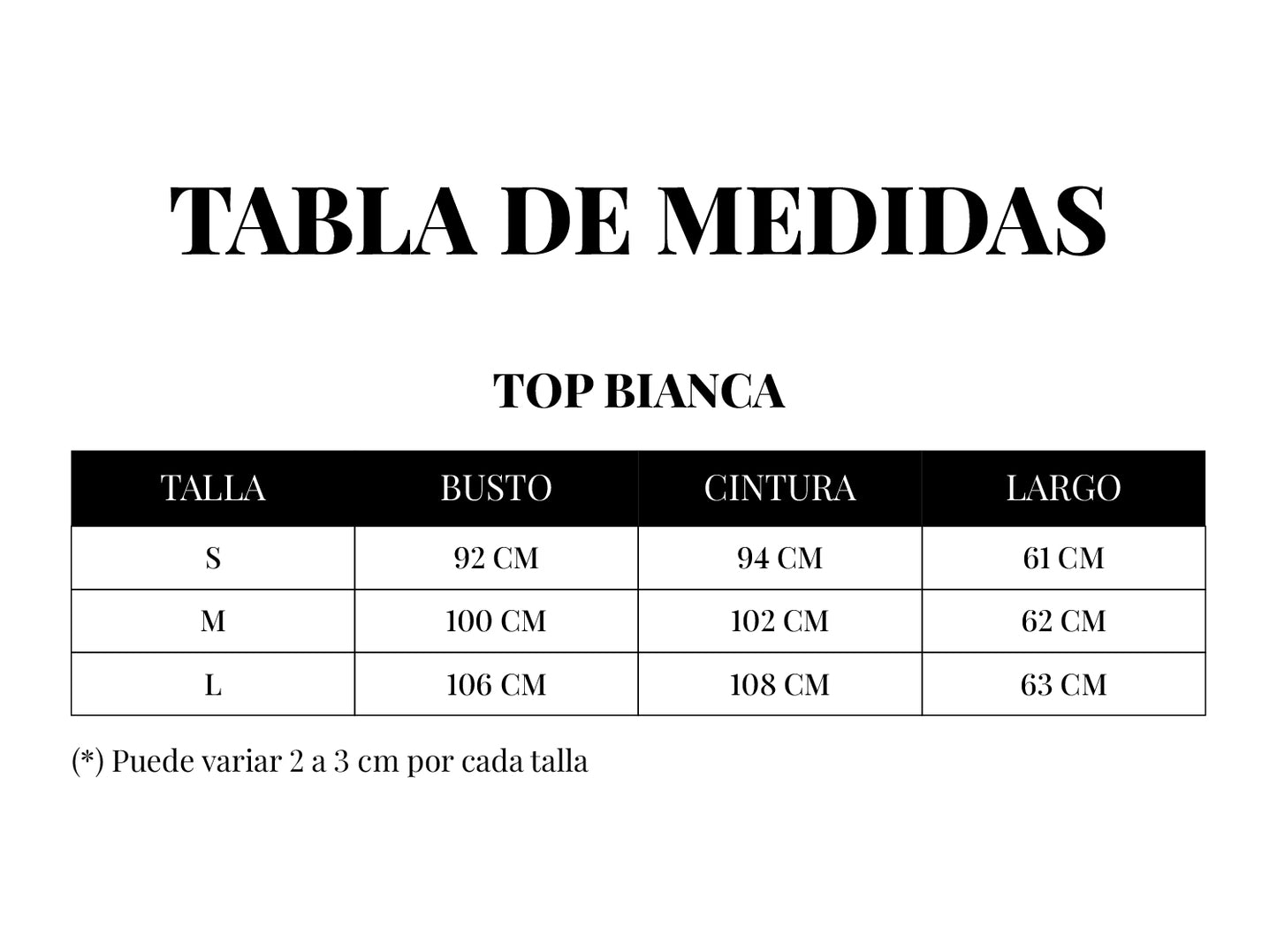 TOP BIANCA