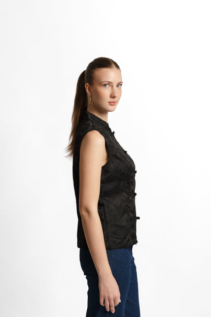 TOP KIMONO NEGRO