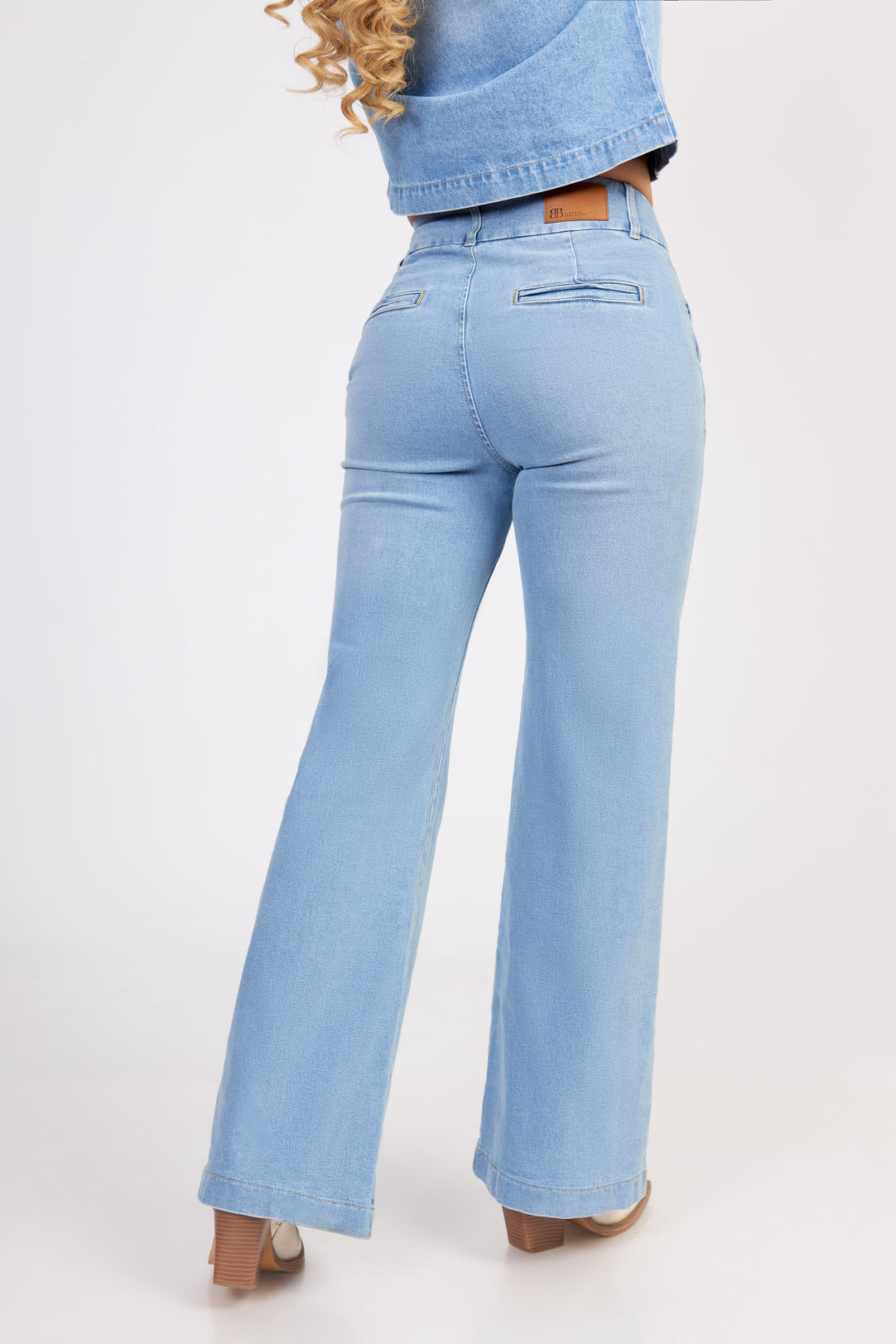 JEAN WIDE LEG CELESTE