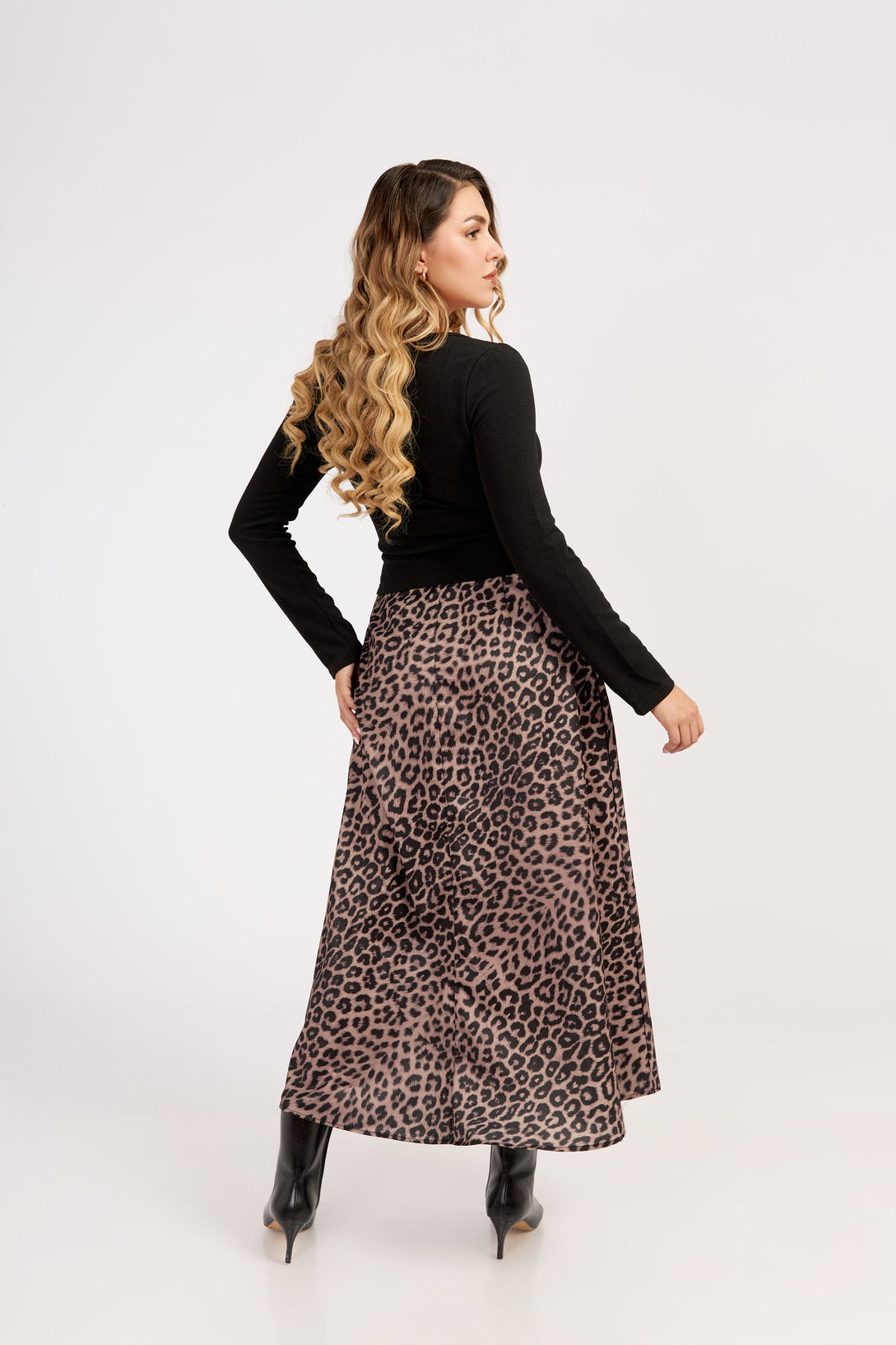 FALDA SATIN ANIMAL PRINT