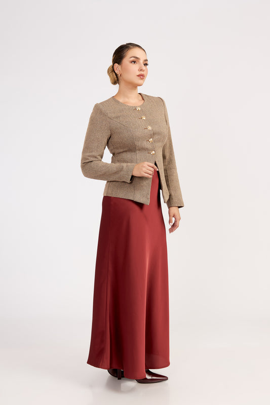 FALDA SATIN BURDEO