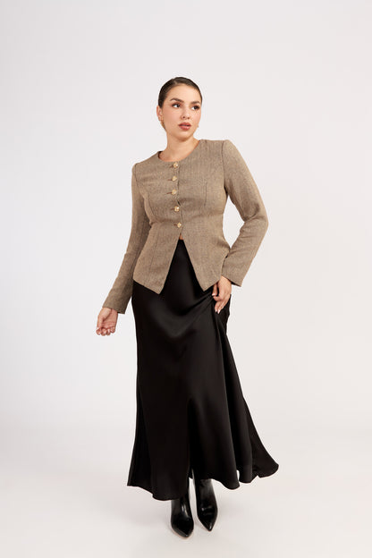 FALDA SATIN NEGRO