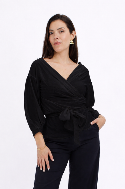 BLUSA CINTURÓN MANGA 3/4