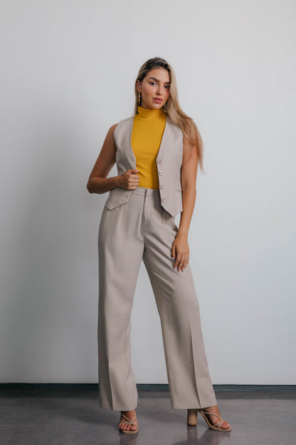 CHALECO SASTRERO BEIGE