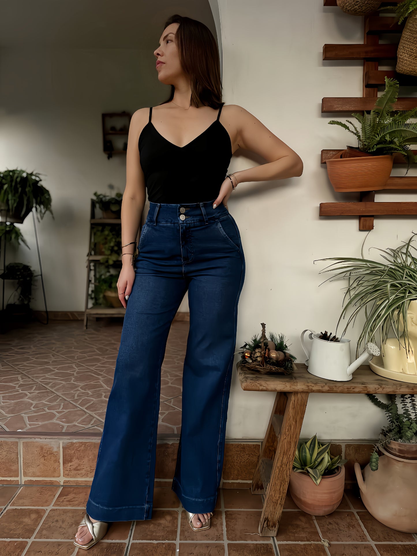 JEAN WIDE LEG AZUL
