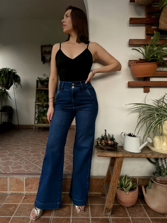 JEAN WIDE LEG AZUL