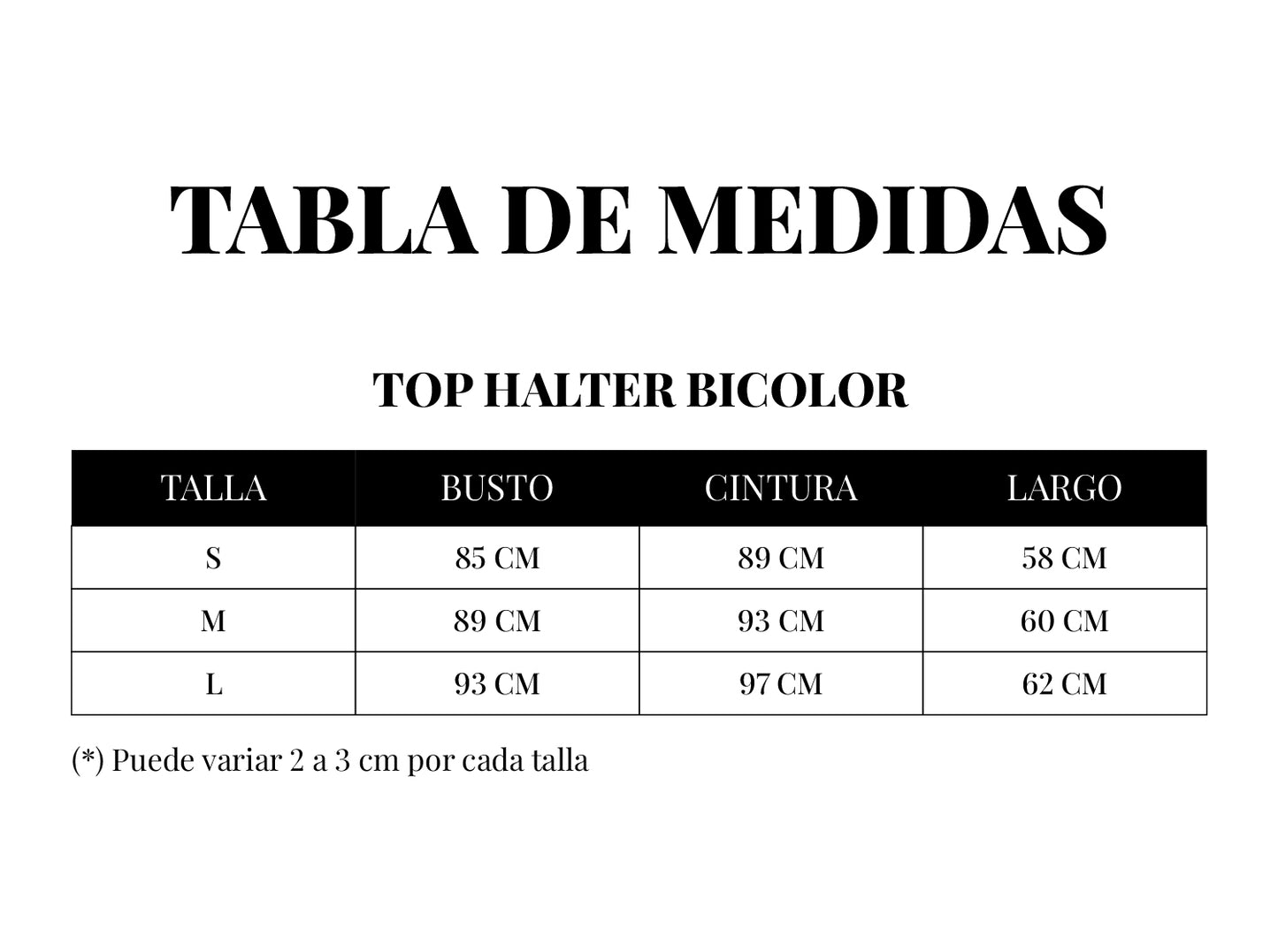 TOP HALTER BICOLOR COLOR NEGRO Y BLANCO