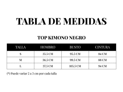 TOP KIMONO NEGRO