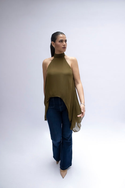 BLUSA LARGA HALTER