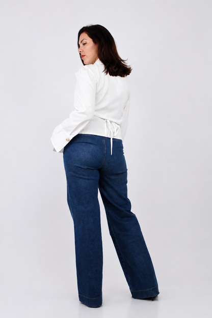 BLUSA BLANCA CRUZADA