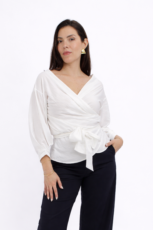 BLUSA CINTURÓN MANGA 3/4