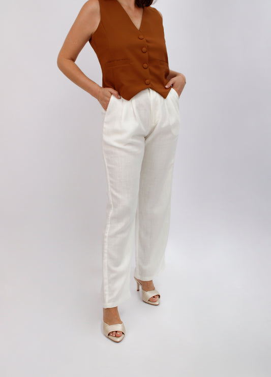 PANTALÓN DE LINO PERLA
