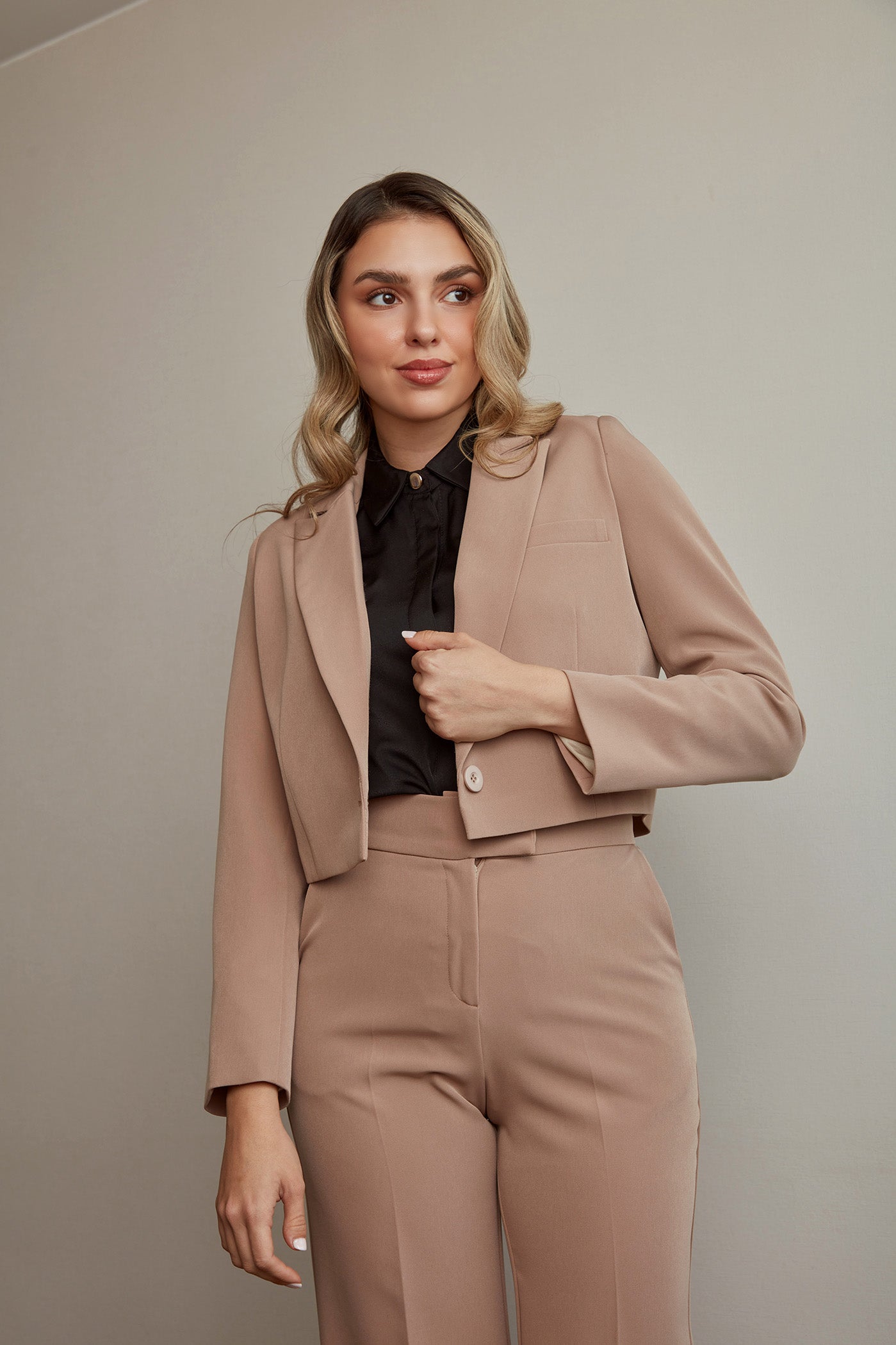 BLAZER CROPPED COCOA