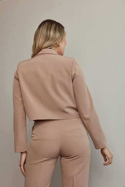 BLAZER CROPPED COCOA