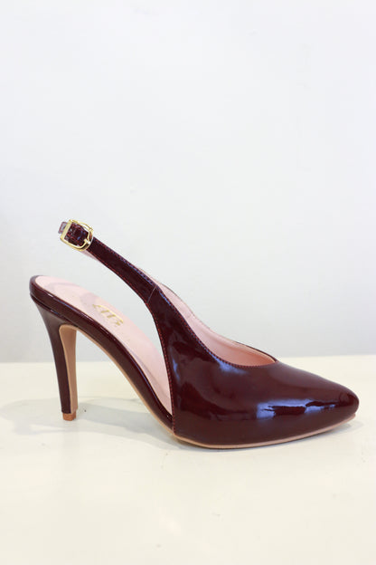 KITTEN HEEL WINE GLOSSY