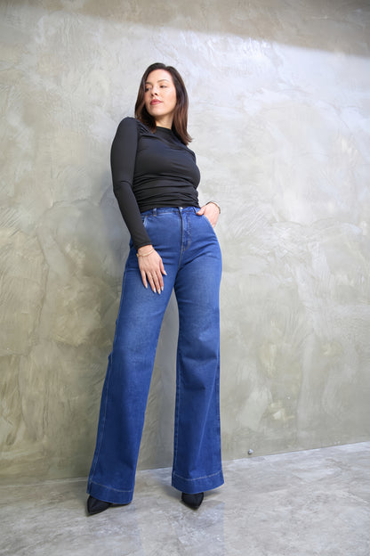 JEAN WIDE LEG AZUL
