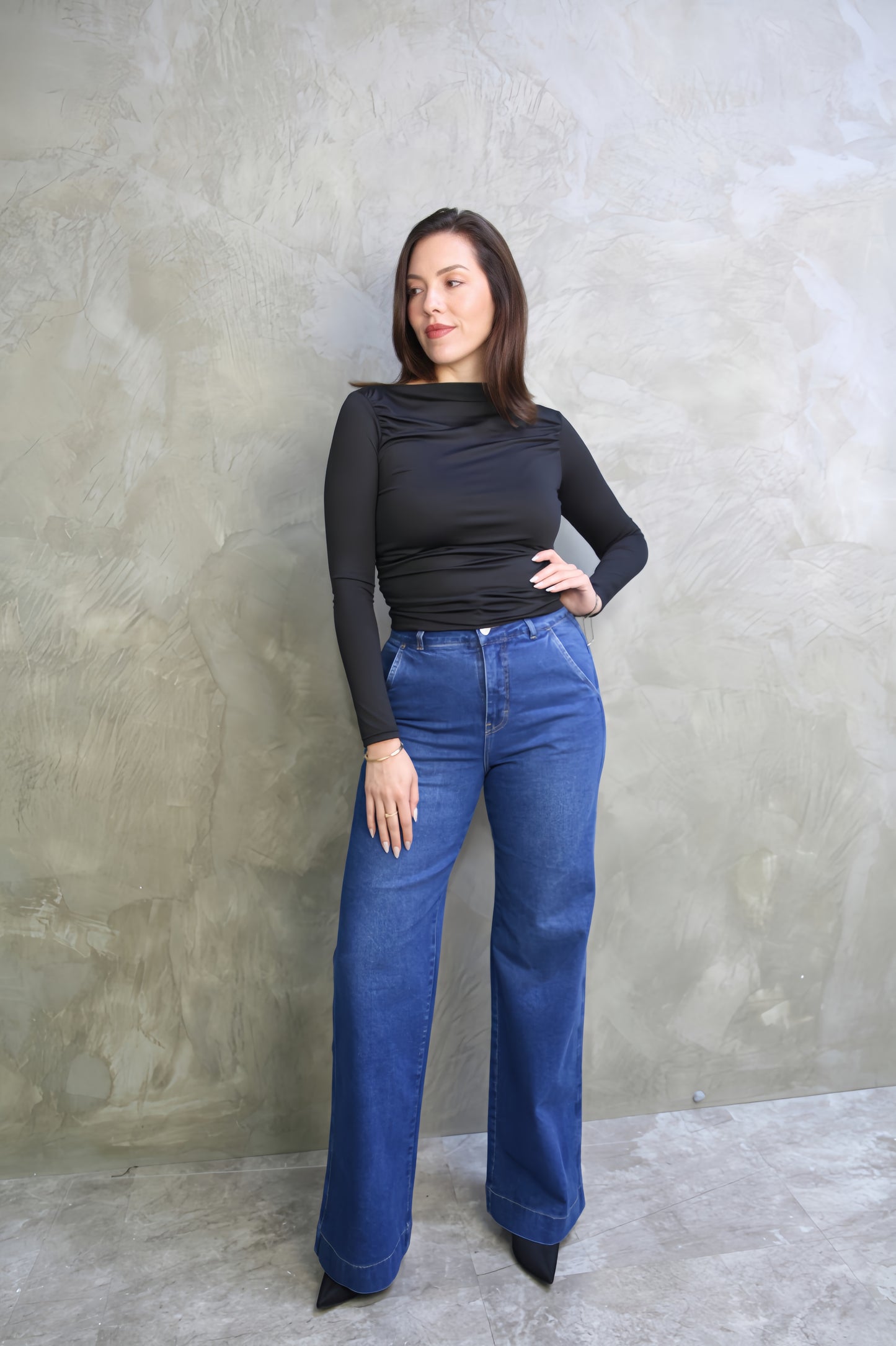 JEAN WIDE LEG AZUL