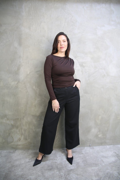 PANTALÓN RECTO NEGRO