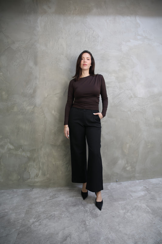 PANTALÓN RECTO NEGRO