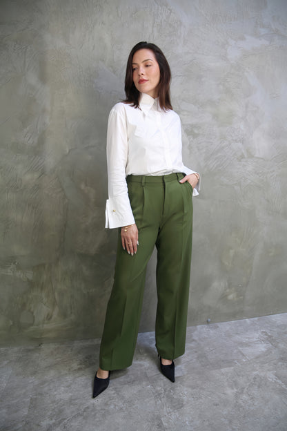 PANTALÓN SASTRERO VERDE OLIVO