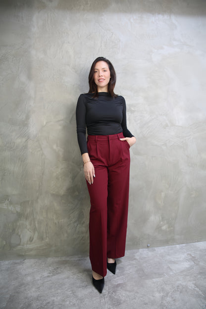 PANTALÓN SASTRERO VINO
