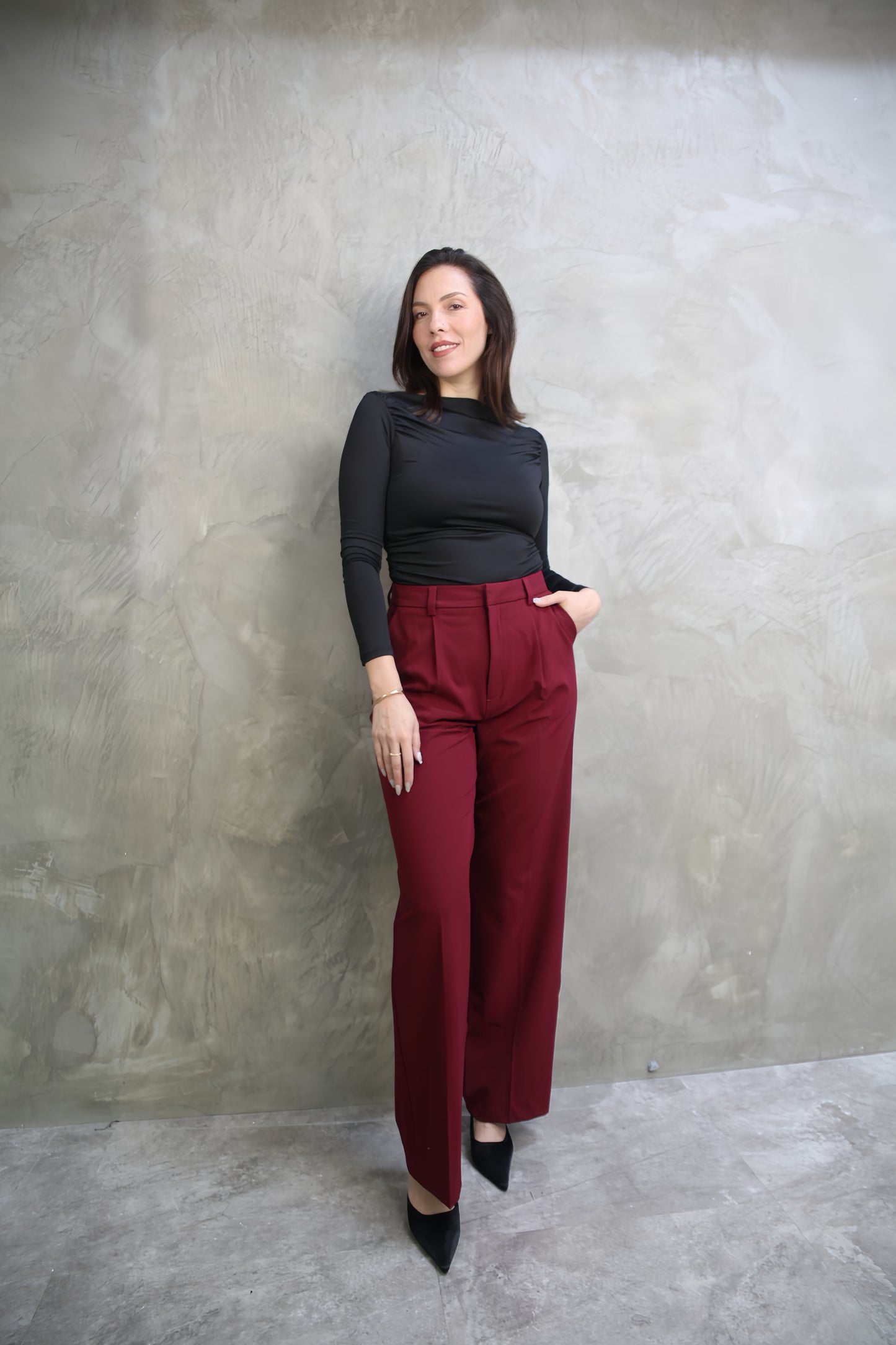 PANTALÓN SASTRERO VINO