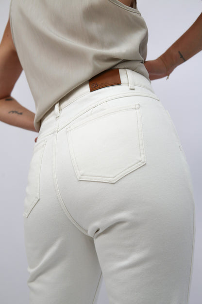 PANTALÓN DRILL FLARE PERLA