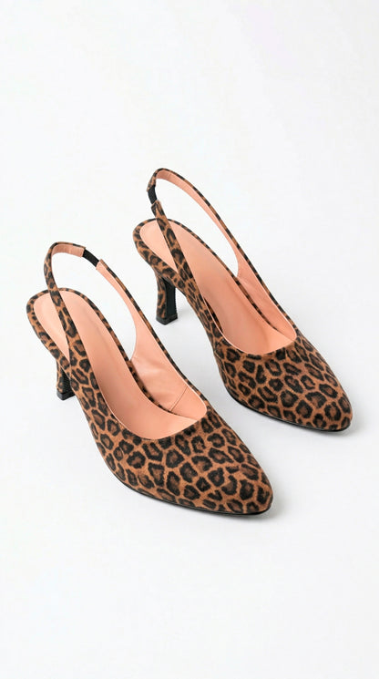 KITTEN HEEL ANIMAL PRINT