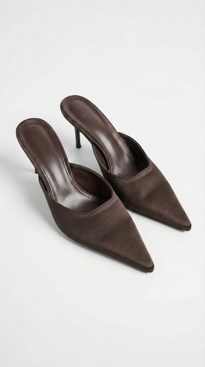 MULE HEEL CHOCOLATE