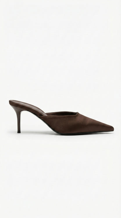 MULE HEEL CHOCOLATE