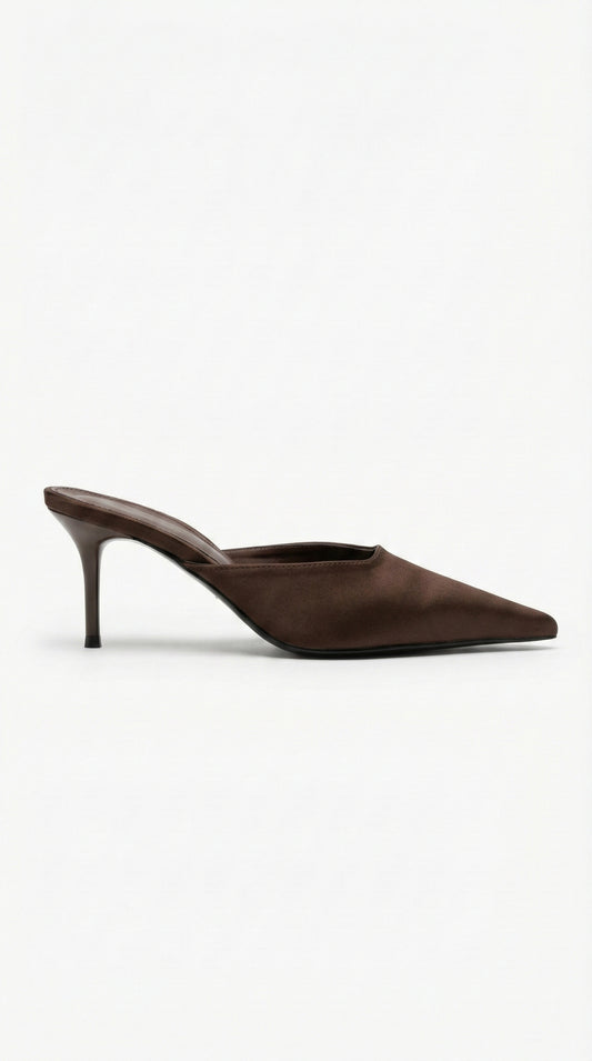 MULE HEEL CHOCOLATE
