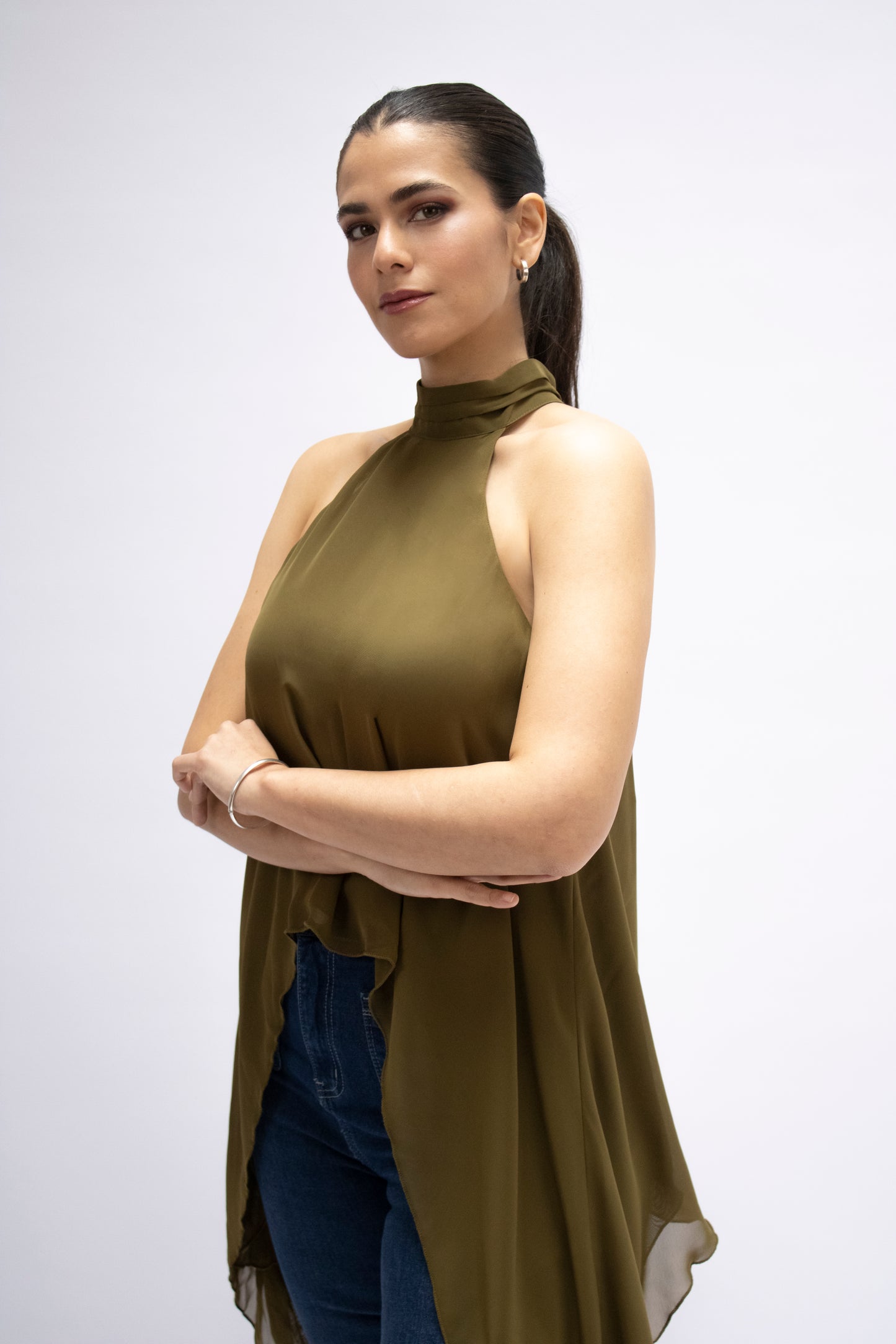 BLUSA LARGA HALTER