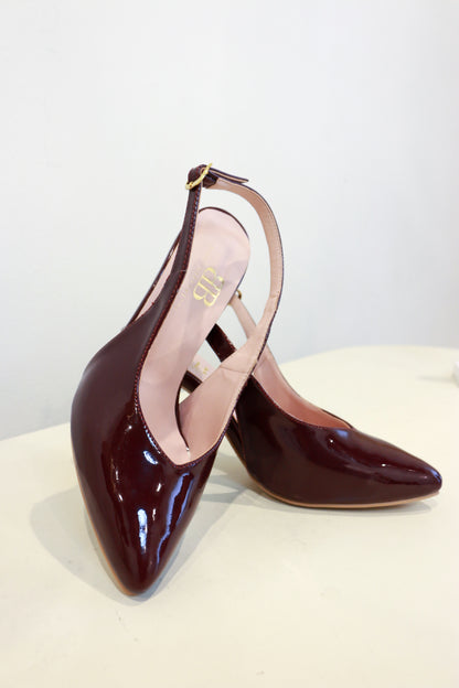 KITTEN HEEL WINE GLOSSY